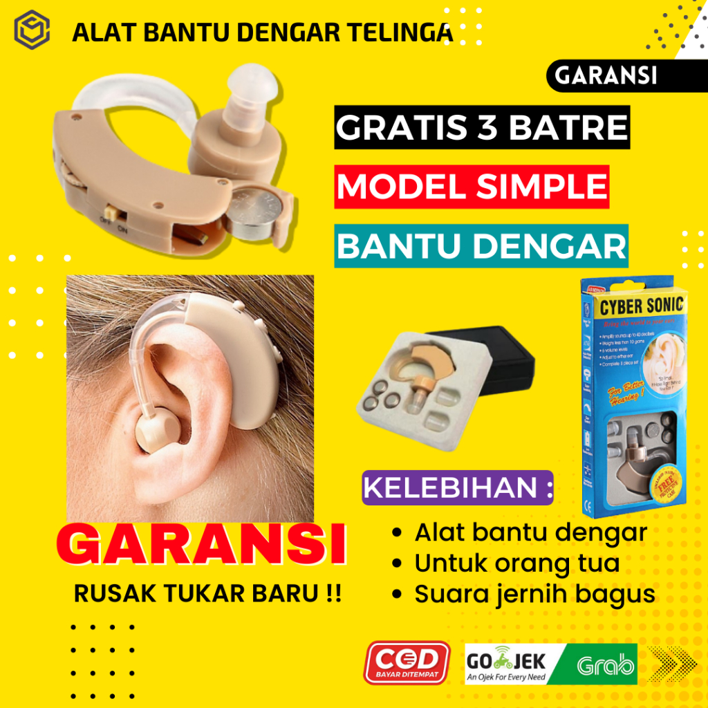 ALAT BANTU DENGAR ORANG TUA HEARING AID ALAT PENDENGAR PENDENGARAN TELINGA MINI ORIGINAL JS78