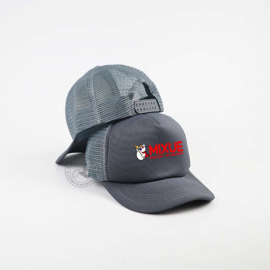 Topi Trucker Jaring Sablon Mixue Anak Laki Laki Perempuan Usia 2-10 Tahun TRCMIX004