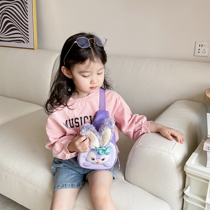 Naomi - 3D Girl Minico Cross Bag Stella Lou - Tas Cinamoroll Cinnamoroll Tas Anak kekinian Tas Main tas motif bulu feather Tas angpao - kid cross bag