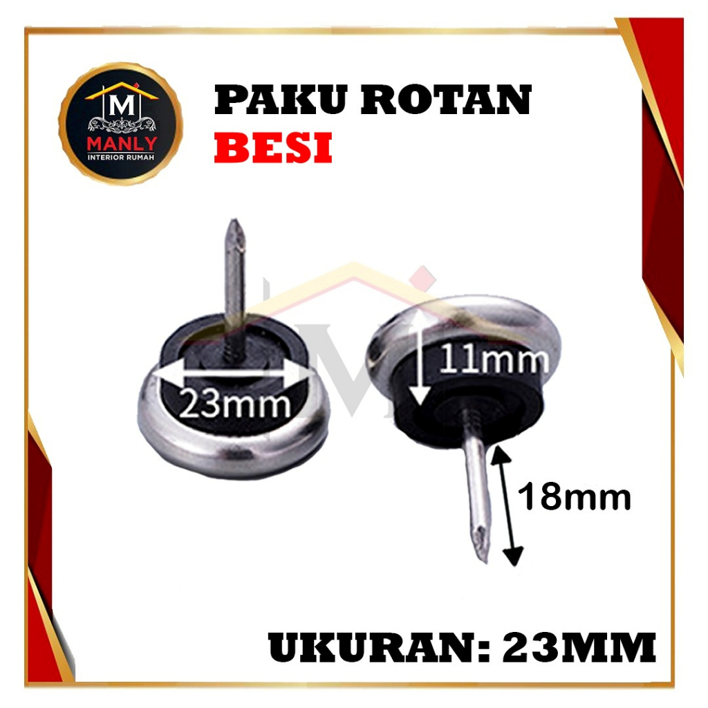 Paku Pengaman Kaki Meja Kursi Ukuran 23mm BESI