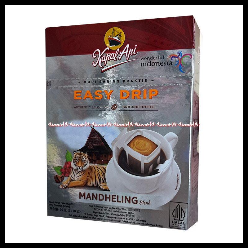 Kapal Api Easy Drip Mandheling Blend 5sachet Kopi Kapalapi Bubuk Model Saringan Langsung Diseduh Kopi Hitam Khas Mandaheling Drip Bag