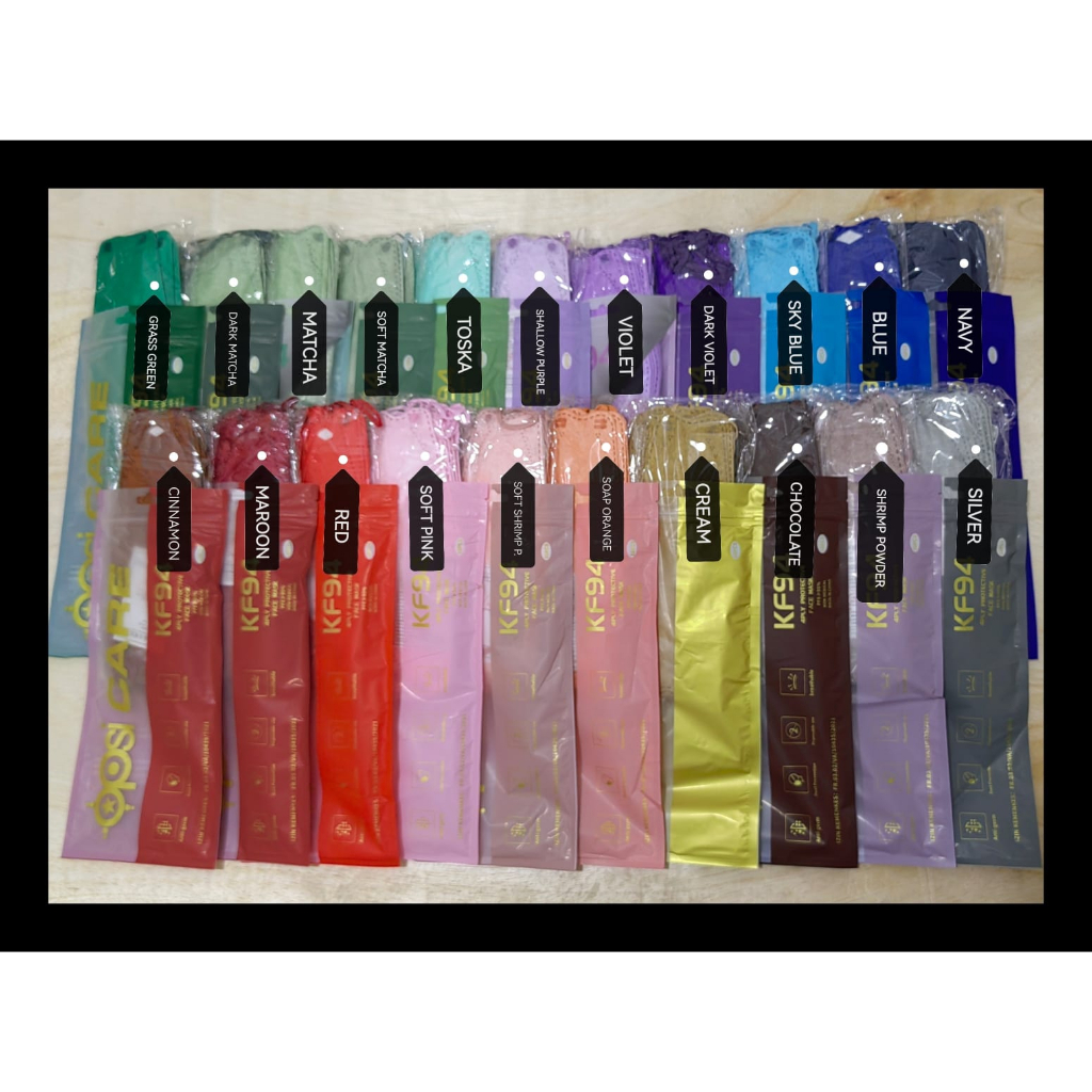 MASKER KF94 WARNA (ISI 10 PCS)