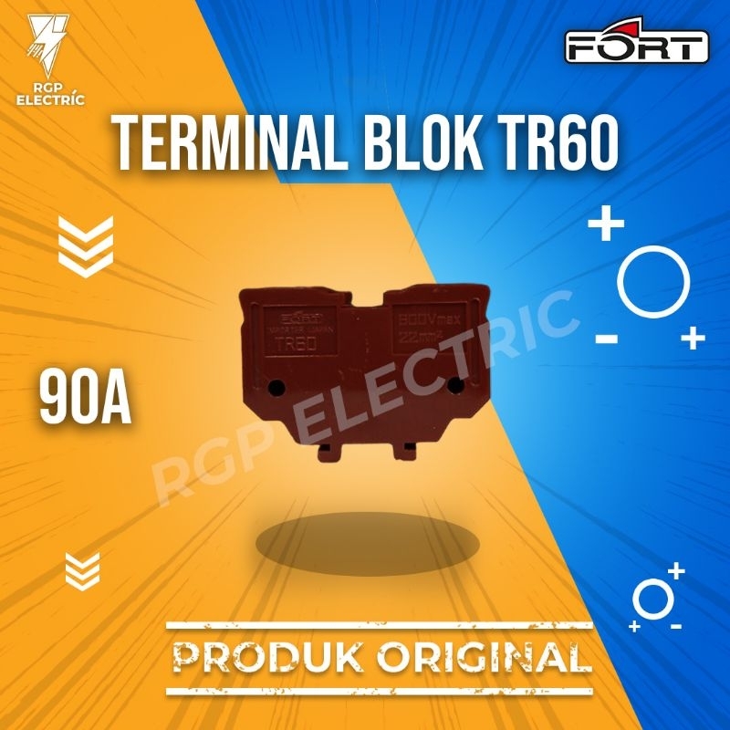 Terminal Block TR-60 Coklat Model Kasuga / TERMINAL BLOCK TR60 FORT