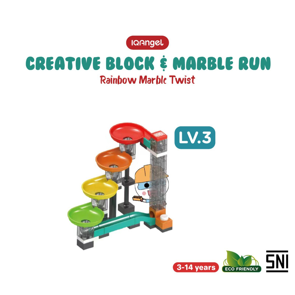 Mainan Edukasi - IQ Angel Creative Block Rainbow - Mainan Block Anak