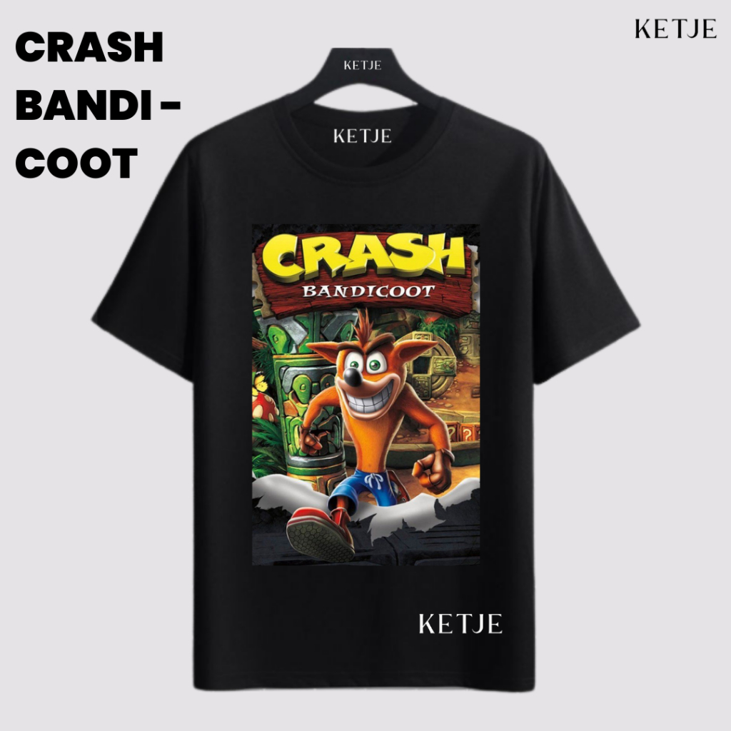 Kaos Crash Bandicoot - Crash Bandicoot Adventure | Kaos Baju Distro Pria Wanita T-shirt Premium Unis