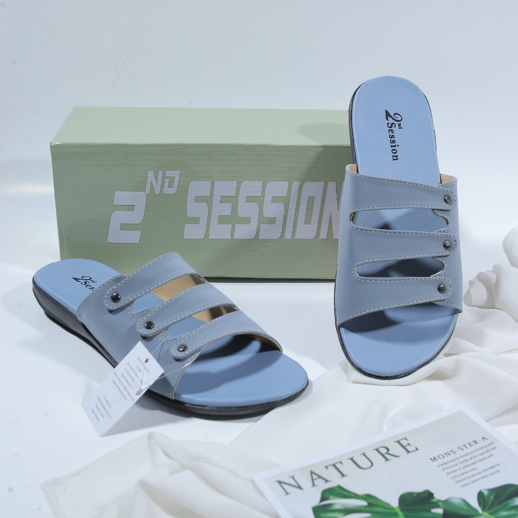 SECOND SESSION Sandal wanita slip on/sandal wanita tali/sandal wanita slop terbaru