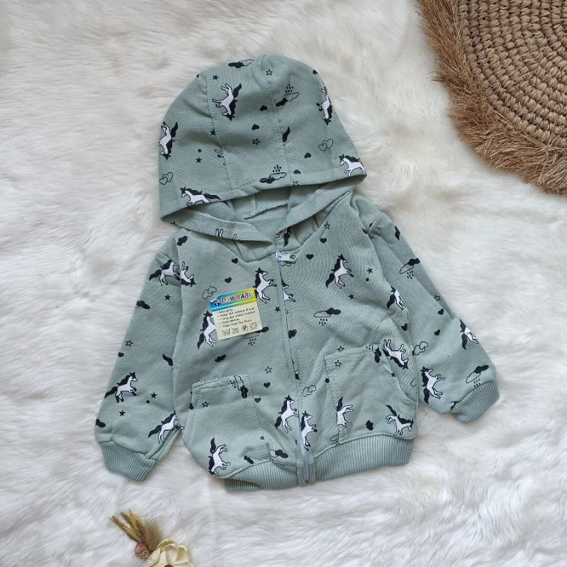 Jaket bayi 3-12 bulan motif hoorse