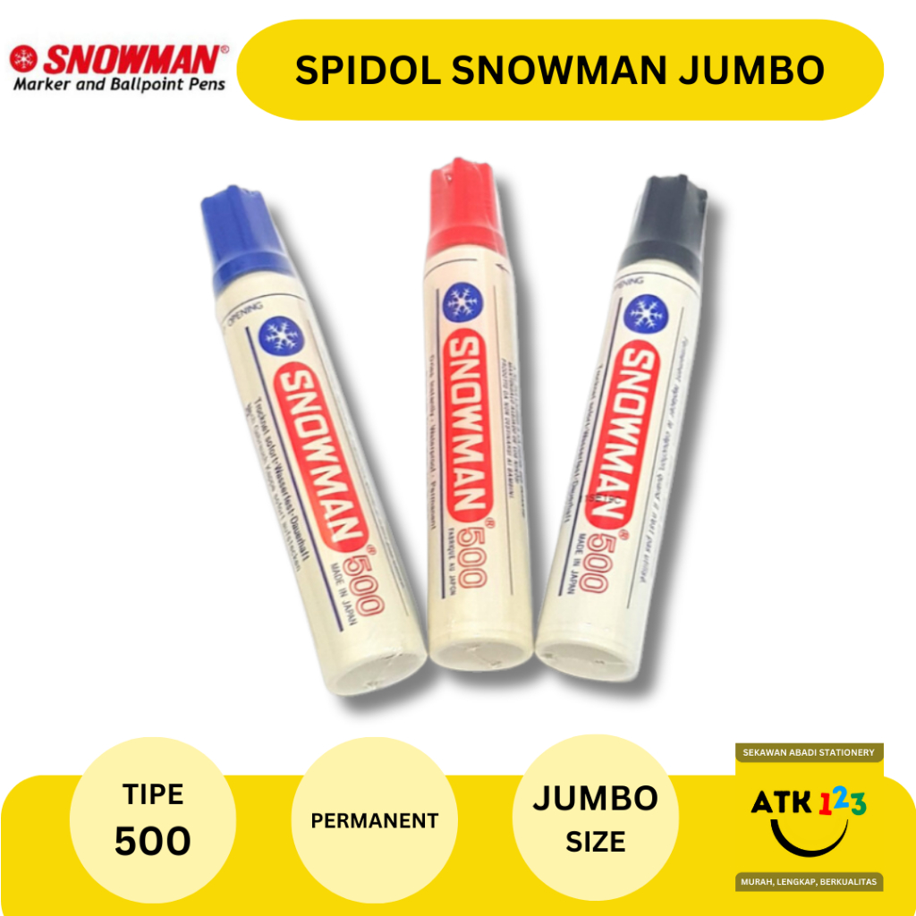 Spidol Permanent Marker Snowman Jumbo No. 500