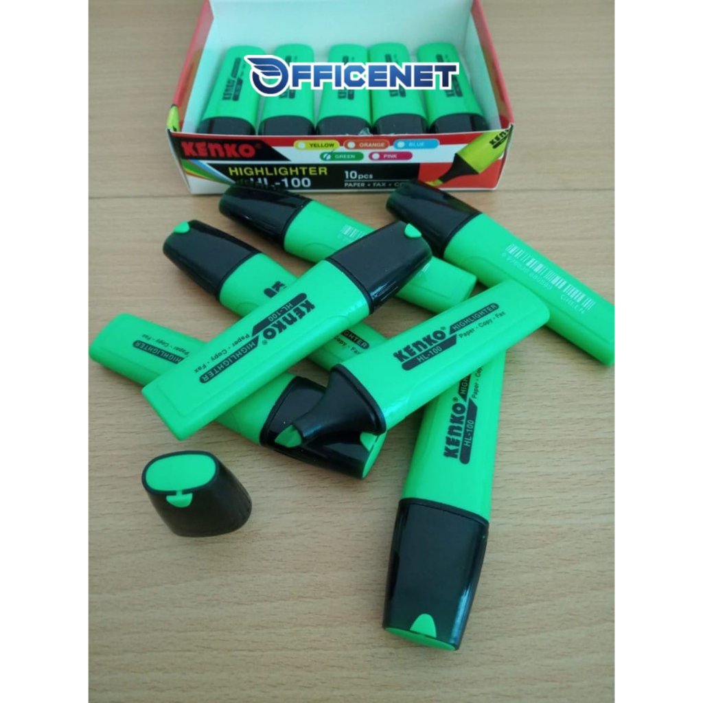 KENKO HIGHLIGHTER NEON COLOR HL-100 PENANDA WARNA