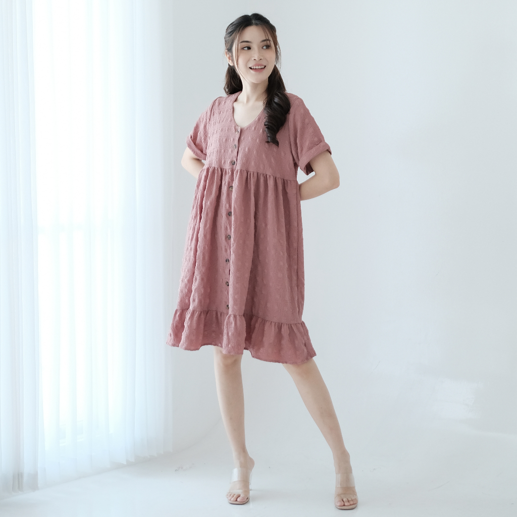 Ladybydiana SARAH DAILYWEAR Mini Dress Wanita A Line Busui Friendly