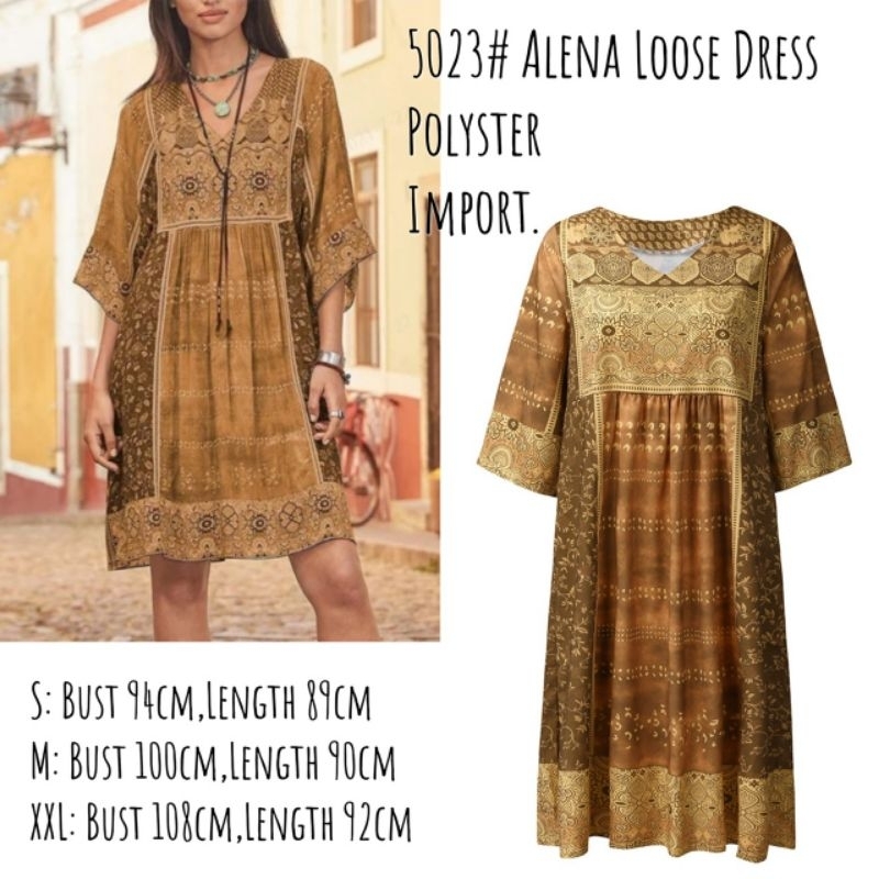 MDLV ~ 5023# Alena Loose Midi Dress