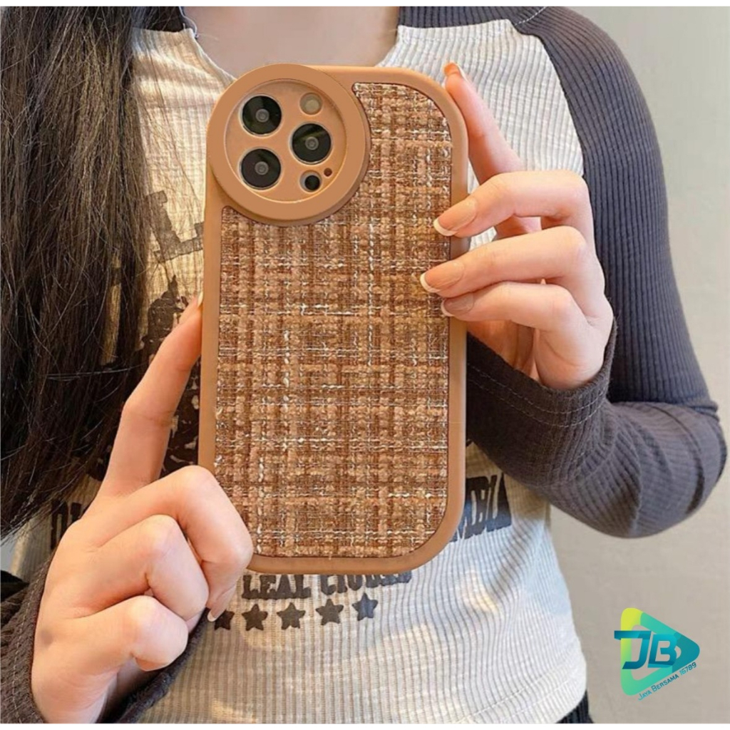 CASE CASING SILIKON VINTAGE WOOVEN TWEED KAIN RAJUT FOR XIAOMI REDMI 6A 8 8A PRO 9C 9A 10A 10C 10 NOTE 8 9 10 11 11S POCO C40 M4 M5S JB8894