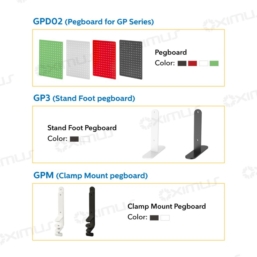 Rak Papan Pemisah Meja Pegboard DIY OXIMUS GP Series Custom Part