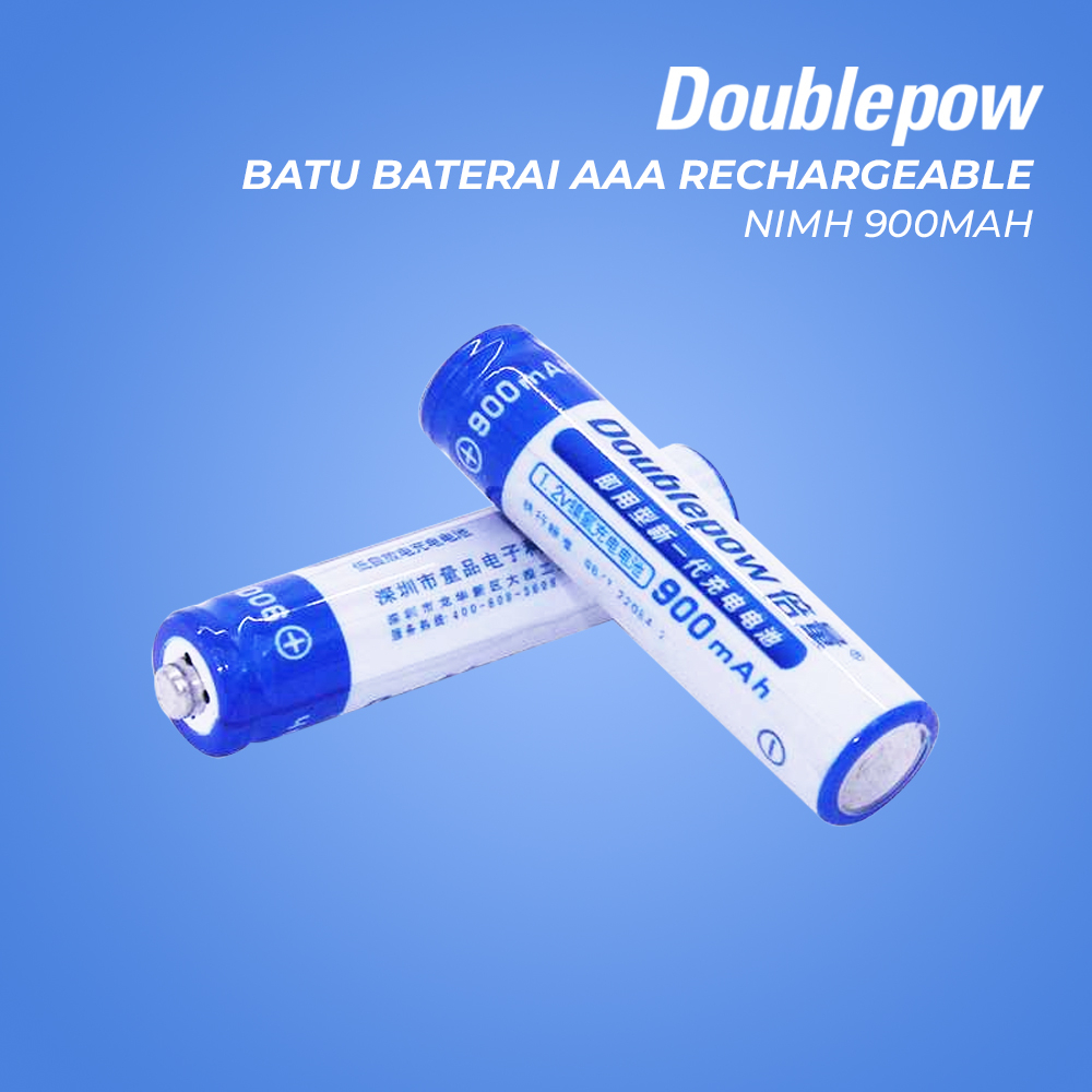 Baterai Battery Batre AAA DoublePow Alkaline Rechargeable Recharge 1Pc 900Mah