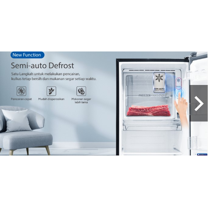 AQUA Kulkas 1 Pintu 165L Big Freezer 71 Watt AQR-D205 D205 MSB D205MSB