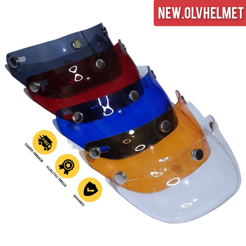 PET HELM TRANSPARAN CHIP / SLIMHEAD / BOGO UNIVERSAL FREE PACKING