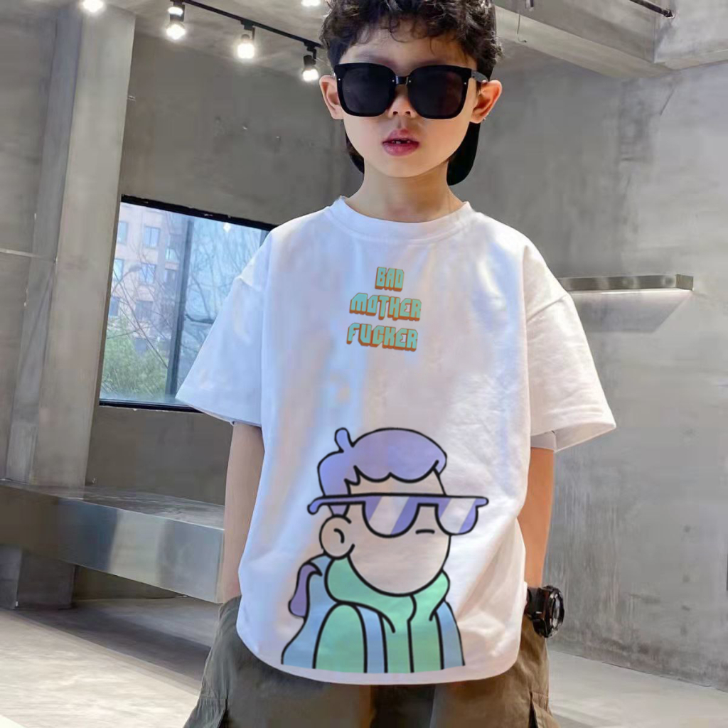 Amspro Kaos Katun24s Anak Kaos Oversize Anak Baju ana Kaos Anak Atasan Anak BMF