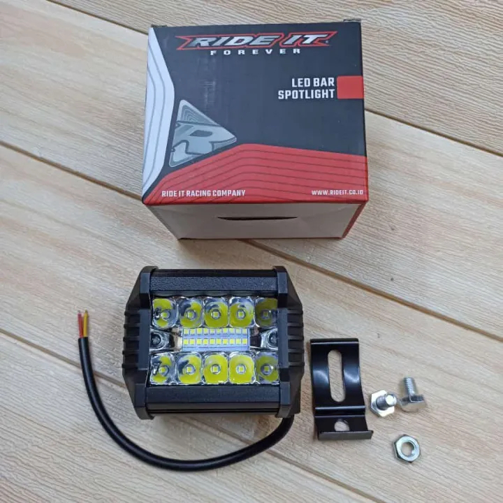 LAMPU TEMBAK SOROT LED CAREE 20 TITIK MATA 12V KOTAK RIDE IT FLASH UNIVERSAL MOBIL MOTOR TRAIL KLX CRF