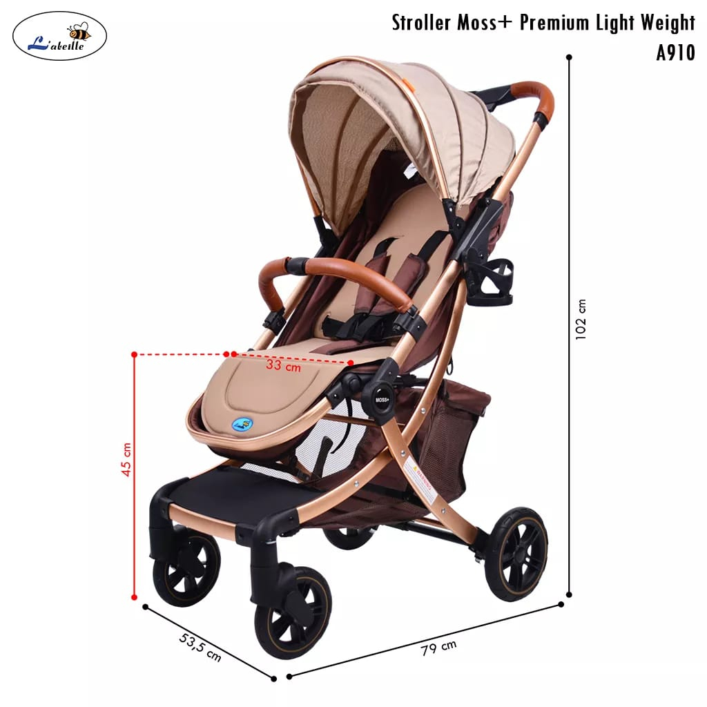 Labeille Stroller A910 Moss+ - Kereta Dorong Anak B/SLB-A910+