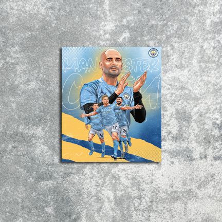 Poster Hiasan Dinding Man City Art