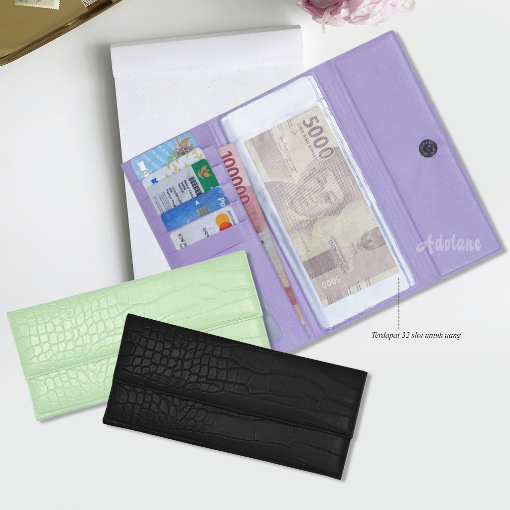 019 DOMPET KEUANGAN CROCO / DOMPET KANCING CROCO / DOMPET BUDGETING / DOMPET PINTAR