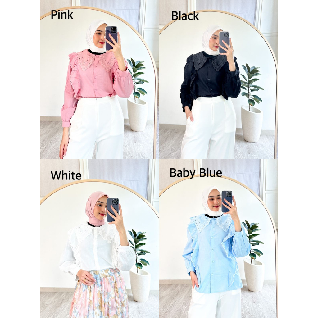 Artemis Fashion~ IMPORT GENIA BASIC / CALVINA BASIC / KIARA BASIC / JODIE BASIC/ ARIEL CARDY TOP/JOANNA BASIC  (LD 120, LD BESAR), RUBY CULLOTE // Atasan Import kemeja, cek caption.