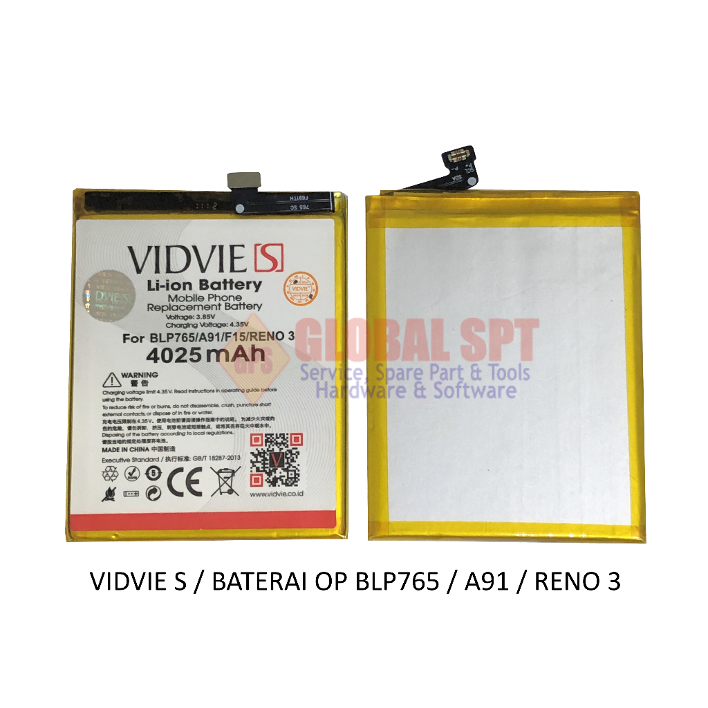 VIDVIE S / BATERAI OPPO BLP765 / BATRE A91 / BATERE RENO 3