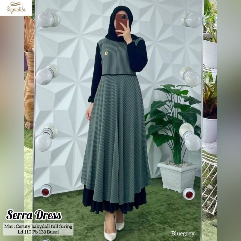 SERRA DRESS CERUTY BABYDOLL FULL FURING ORI BY SIGNADILA