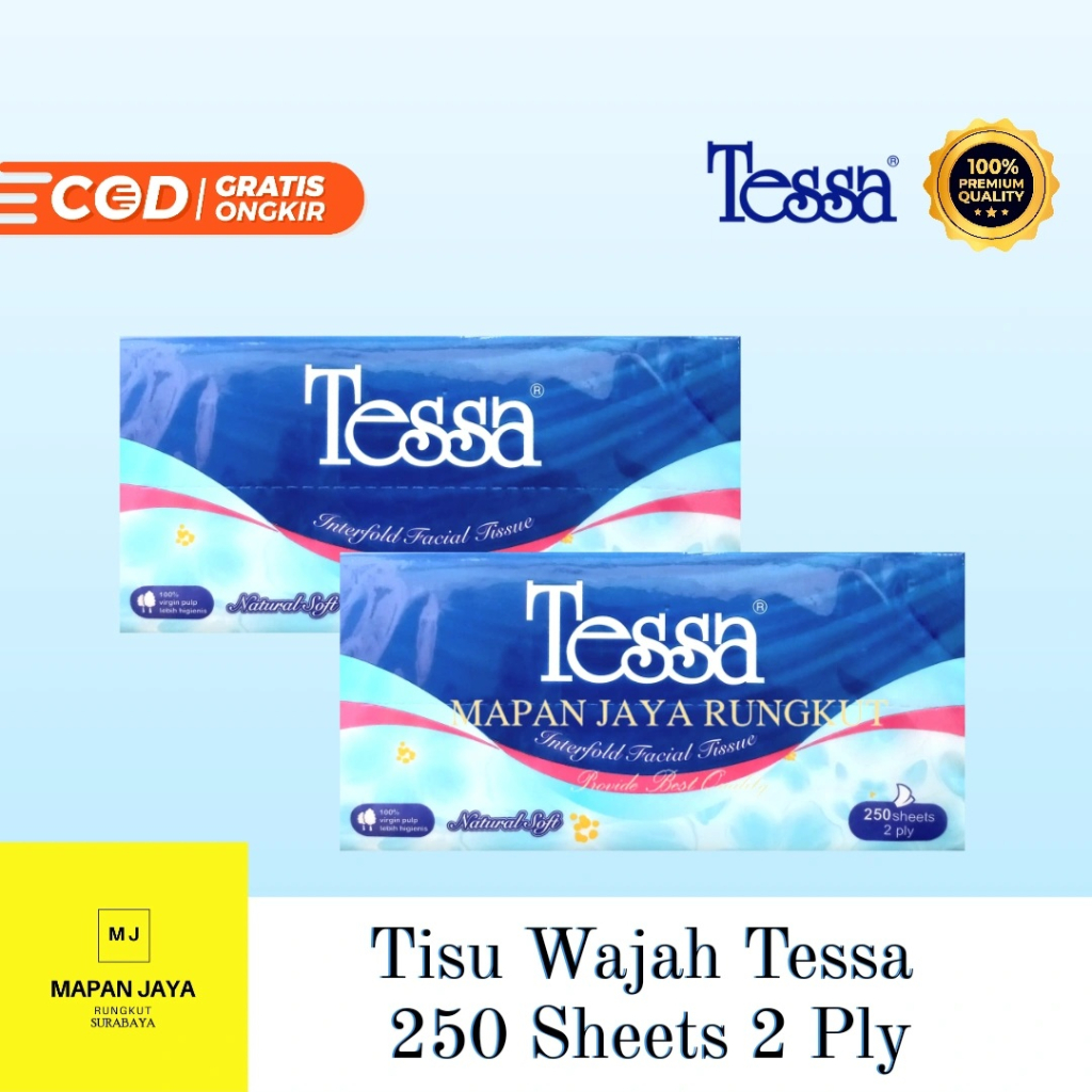 Tisu Tessa 250 Sheets Tissue Wajah Tessa 250 Sheet 2 ply