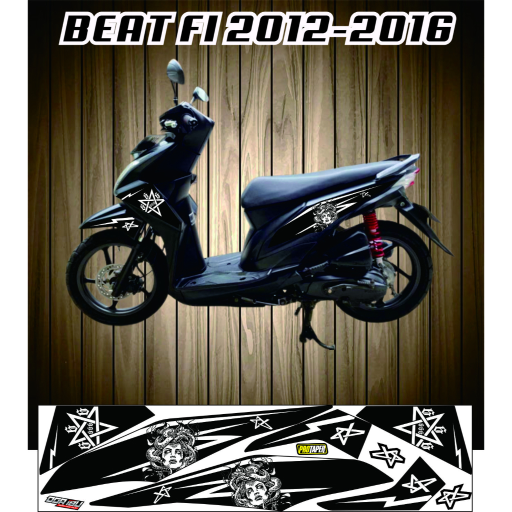 STIKER BEAT 2014 STRIPING MEDUSA BEAT FI VARIASI / LIS STIKER BODY MOTOR HONDA BEAT FI 2012-2015 VAR