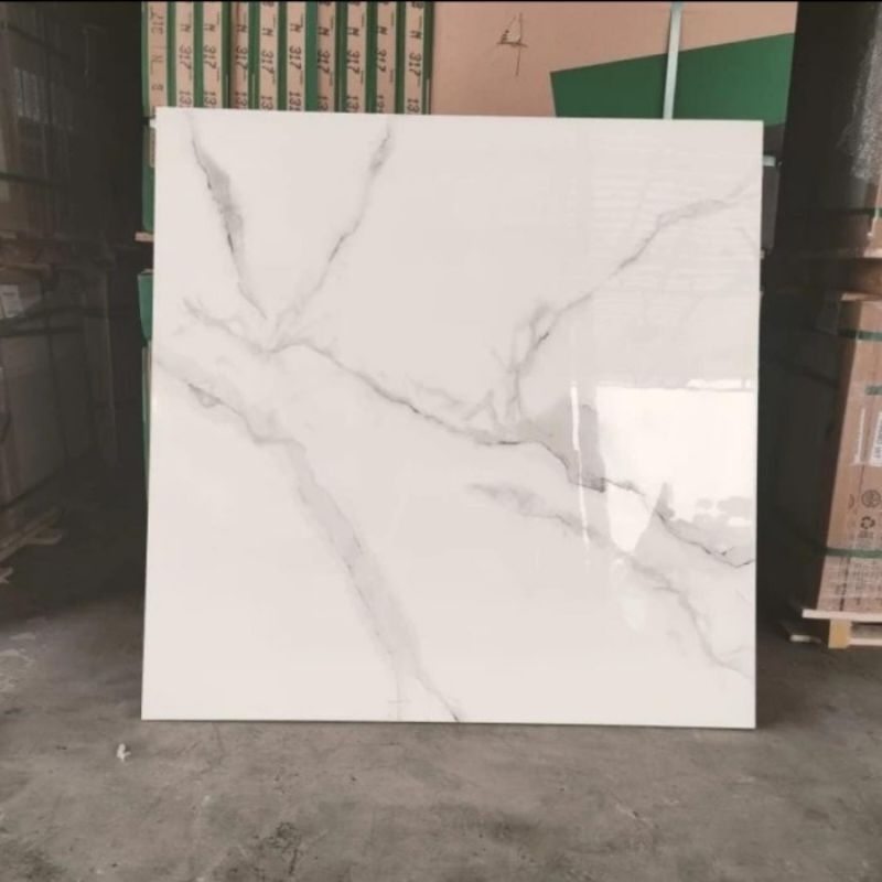 Granit Lantai 100x100 Indogress Florence Calacata Glazed Polished