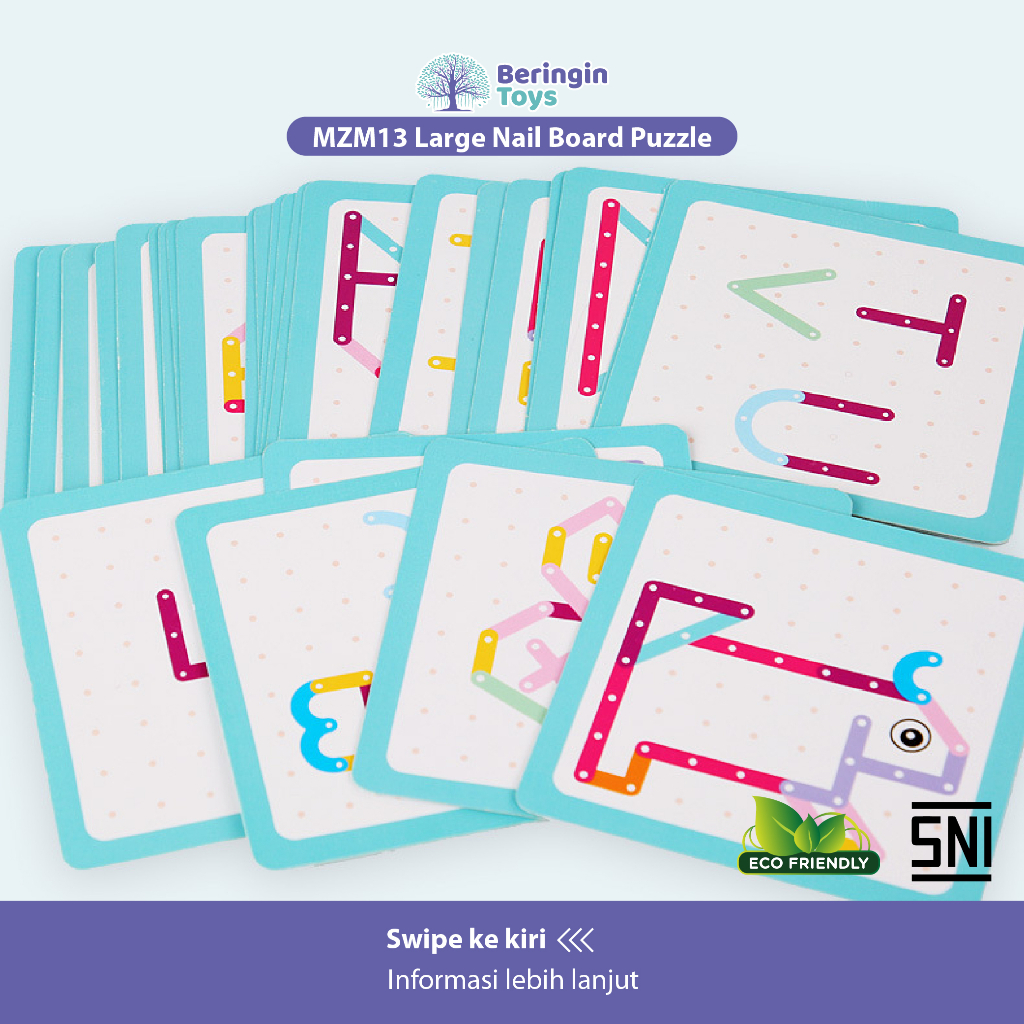 Mainan Edukasi - DIY Magic Sticker Painting HW1100 - Mainan Sticker - Large Nail Board Puzzle MZM13 - Mainan Puzzle Anak