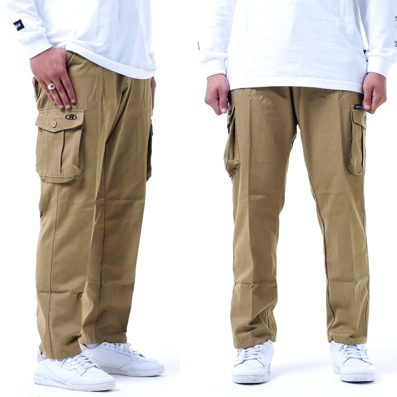 D'Zein Celana Cargo Panjang Regular Bigsize Mocca-Khaki