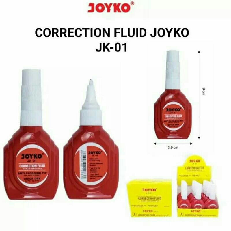 

Correction Fluid / Stipo Cair Joyko JK-01 Per Pcs