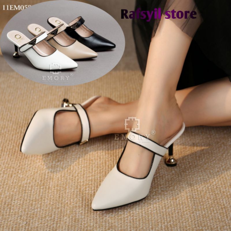 Sandal heels ammy Wanita Import ORIGINAL BRAND e5395 terbaru 4 Warna Heels 7cm | sendal heels terbar