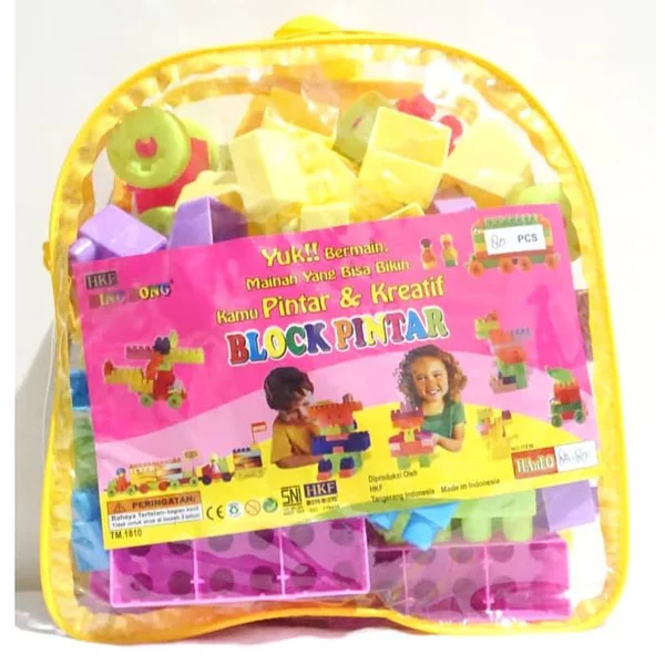 Makassar Mainan Anak Lego Edukasi Hanlo 8380 Hanlo Block Isi 80 pcs