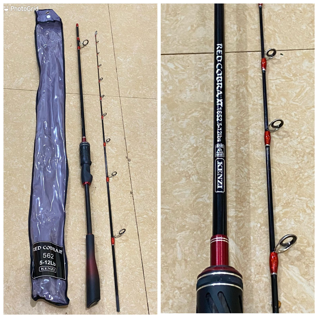 Joran Carbon Solid Ring Fuji 165cm 10Lb/12Lb Kenzi Cobra - Harga Termasuk Packing Pipa