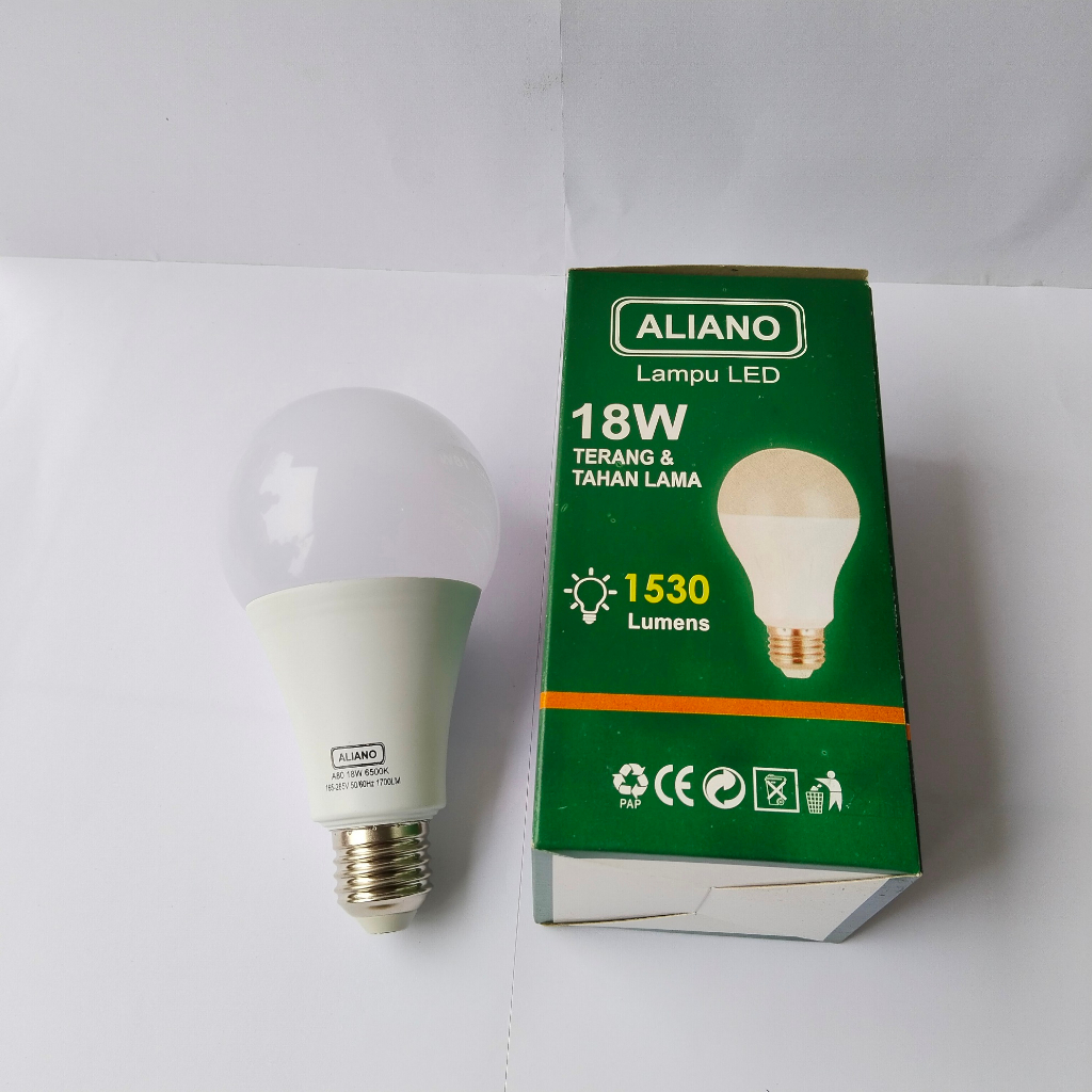 Lampu LED Aliano 18 watt Bohlam LED Rumah 18W Cahaya Putih Terang Murah Bagus