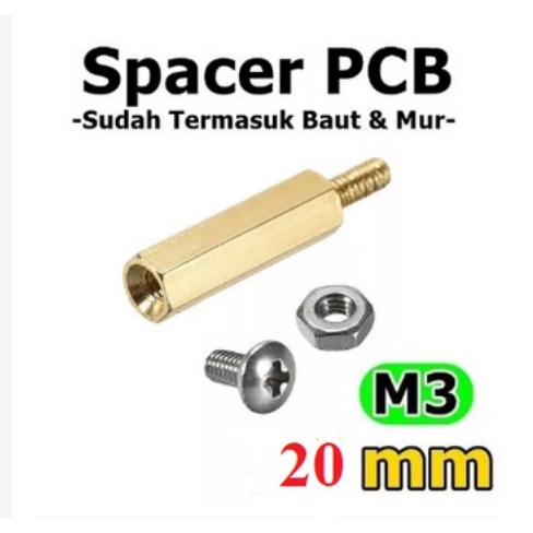 PS - Spacer Kaki PCB 2 cm Kuningan | Spacer PCB Ukuran 2cm