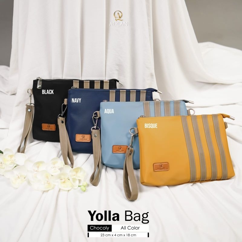 TAS SELEMPANG YOLLA BAG BY AQLAN BAHAN CHOCOLY ANTI AIR PREMIUM