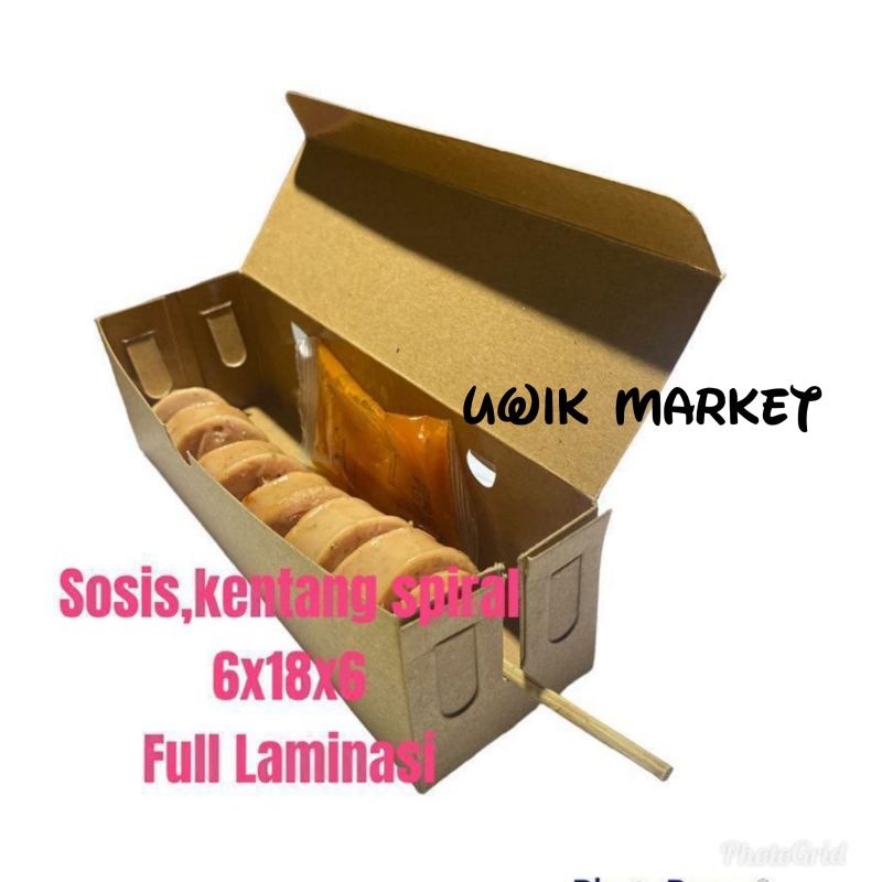 [10 PCS ] KOTAK SOSIS/ BOX SOSIS/ BOX CORNDOG / LOTAK KENTANG SPIRAL