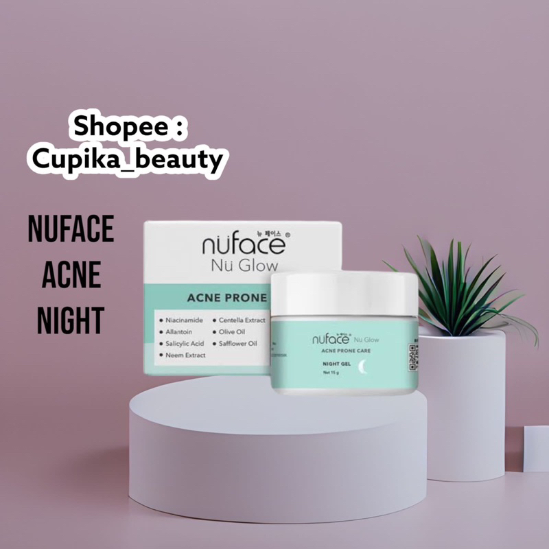 [pe,ox] [ night cream ] Nuface Nu Glow Acne Prone Care Night Gel