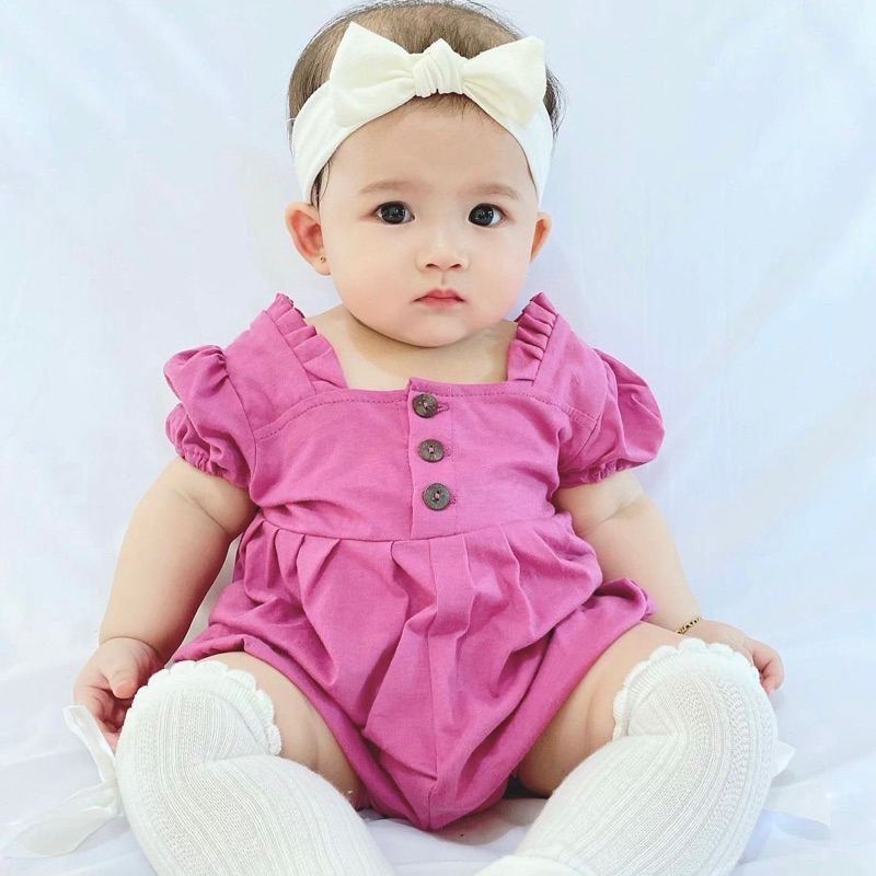 MINIQUIN Aster Bodysuit (Jumper Bayi Pendek 1 - 2 Tahun)