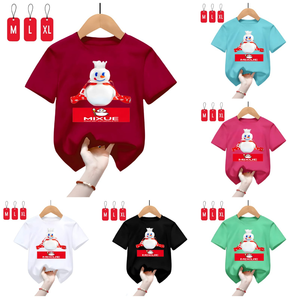 Hzl_outfit Kaos Baju Anak Laki&amp;Perempuan Mixue Botol M,L,XL