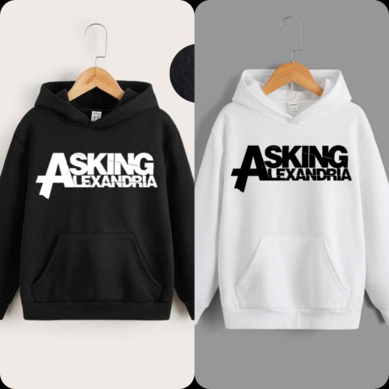 Hoodie Asking Alexandria Bahan Fleece Premium / Sweater Band Asking Alexandria Cewek Cowok / Jaket M
