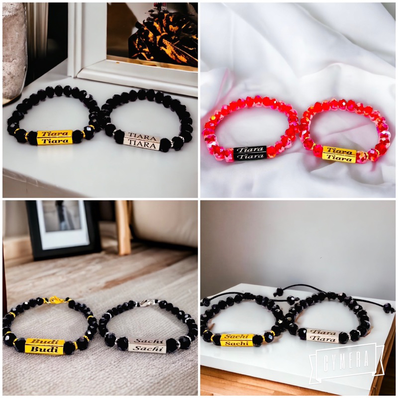gelang kristal titanium grafit namamu