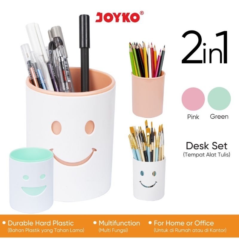 

Tempat Alat Tulis / Desk Set Joyko DS - 56 2in1 | Tempat Alat Tulis Lucu