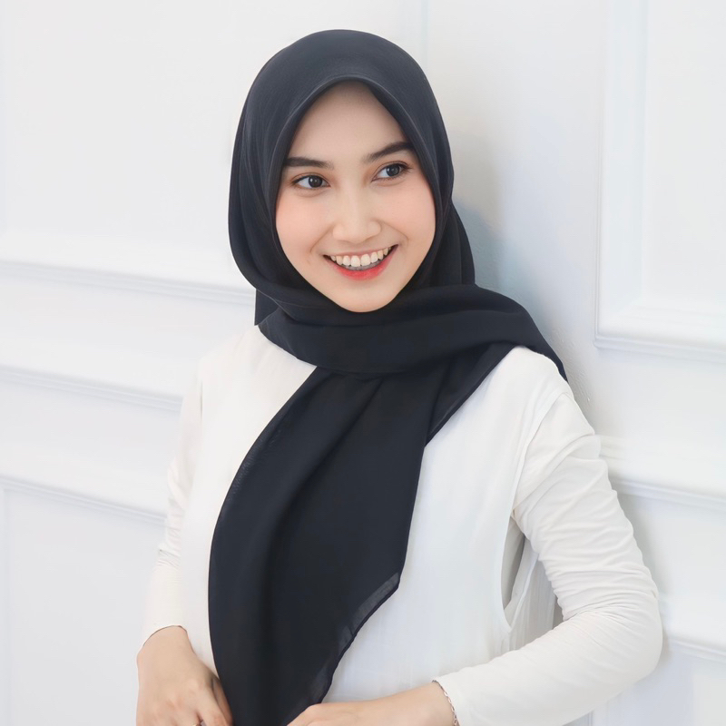 Dhinda Hijab - Plain Paris Segi Empat (Voal Paris)