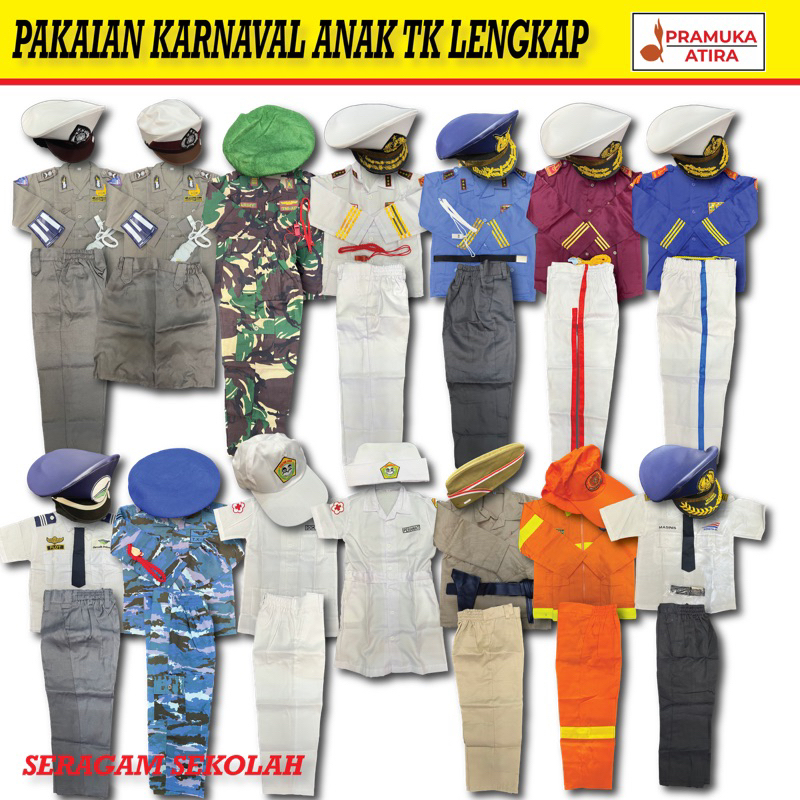 COD BAJU PROFESI ANAK / PAWAI / KARNAVAL - BAHAN DRILL MURAH DAN BERKUALITAS