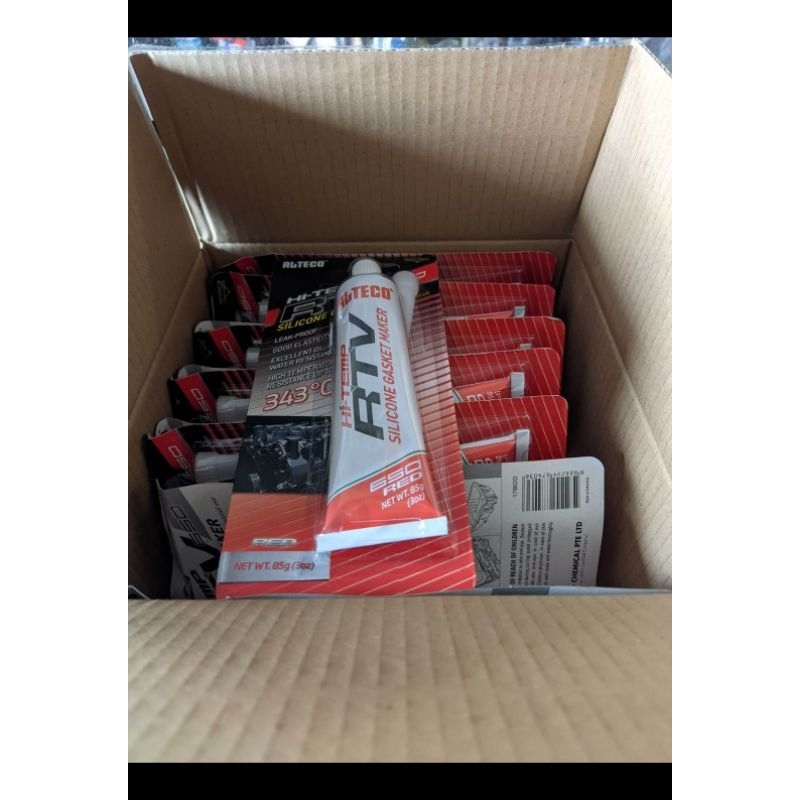 

[ SUPER GROSIR ] isi 12bj Lem gasket RTV lem hi temp alteco 85gr red lem tahan panas 350 drjt cel bkn lem tribon threebond super sealer 1dus 1lusin 1 lusin (SKD)